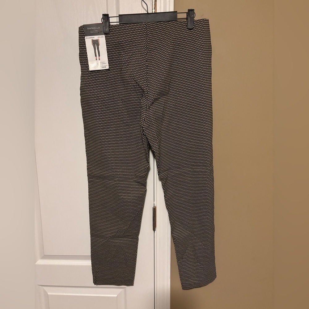 Rafaella Black and White Cropped Women’s Pants Ankle Slim Leg Size 14 NWT - Picture 4 of 7